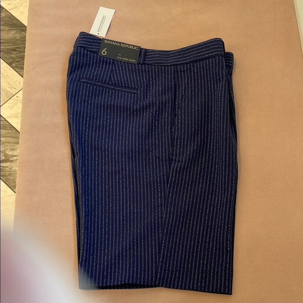 Banana Republic Navy Striped Pants